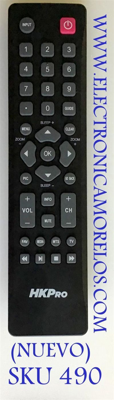 CONTROL REMOTO  ORIGINAL NUEVO PARA TV HKPRO / 06-510W37-E000X / CT-14039 / 06510W37E000X / LEKT32B2610 / LEKT40B3800